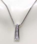 Dazzling RBC & Tapered Diamond Necklace