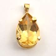 Tasteful Pear Shaped Citrine Pendant