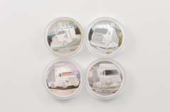 2010 Tuvalu $1 Kings Of The Road 1 Troy Oz Silver Coin 4 Coin Set