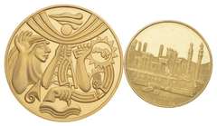 1968 Iraq Revolution Pf Gold Medal & 1971 Iran 1000 Rials Gold Coin