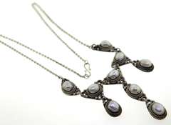 Sterling Silver Pearl Drop Necklace