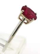 Sterling Silver Oval Ruby Ring
