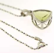 Italian Sterling Silver Peridot Necklace