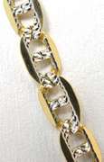 26-1/2-Inch Mariner Link Chain in 2-Tone 14KT Gold