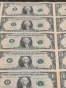 Uncut Sheet of 32 1981 $1FRN Notes