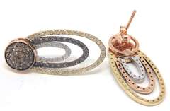 Wonderful Choice & White Diamond Loop Earrings