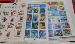 Stamps: Comics full sheets $20.44