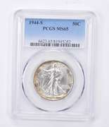 MS65 1944-S Walking Liberty Half Dollar - Graded PCGS