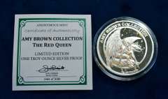 Amy Brown The Red Queen 1 OZ Silver Round With COA