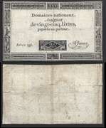 Domaines Nationaux Assignat Devingt-cinq Livre