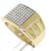 Gent's Yellow Gold Diamond Ring