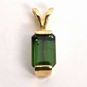 Nice Green Tourmaline Rabbit Ears Pendant