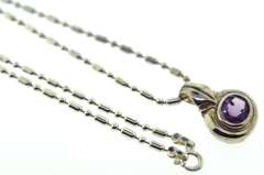 Sterling Silver Italian Amethyst Necklace