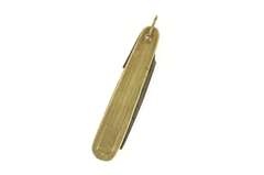 10K Yellow Gold Victorian Pinstriped Pocket Utility Knife Pendant