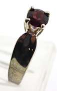 Sterling Silver Red Spinel Ring