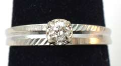 Nice Diamond Solitaire Ring in 14KT White Gold