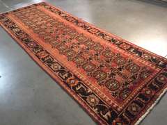 VINTAGE PERSIAN HAMEDAN RUG 4x10.5