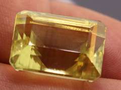 Double step cut 24.55ct lemon yellow Citrine