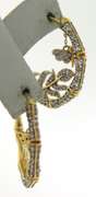 Sterling Silver Leaf Hoop Earrings