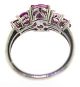 Sterling Silver Opal And Pink Saphires Ring