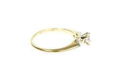14K Yellow Gold Diamond Solitaire Classic Promise Engagement Ring