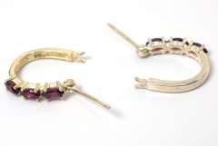 Sterling Silver Garnet Earrings