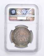 MS64 1880-S Morgan Silver Dollar - Blue Toned - Graded by NGC
