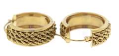 Amazing 14kt YG Triple Row Rope Hoop Earrings
