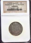 1747MO M Mexico 2R Ferdinand VI-EL -Cazador NGC Shipwreck