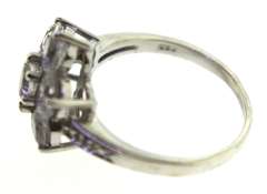 Sterling Silver Opal And Pink Saphires Ring