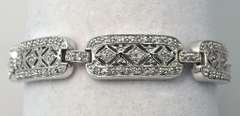 Fancy CZ Bracelet in Sterling Silver