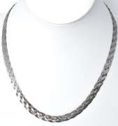 Sterling Silver Herringbone Necklace