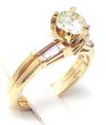 Majestic RBC Bridal Set w Side Baguette Diamond