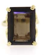 Beautiful 14kt YG Emerald Cut Smokey Quartz Ring