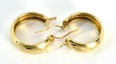 Penny Sized Wide Hoop Earrings