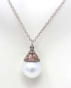 Tiffany & Co Ziegfeld Pearl Pendant on Chain