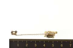 14K Yellow Gold Delta Theta Sigma Agricultural Lapel Chain Pin/Brooch