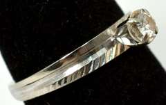 Nice Diamond Solitaire Ring in 14KT White Gold