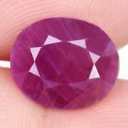 Glistening violet red 6.08ct UNHEATED Ruby