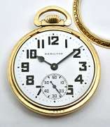 Lovely 21J Rolled Gold Plate Hamilton Pocket Watch