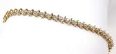 Popular Diamond Accent S Link Yellow Gold Bracelet