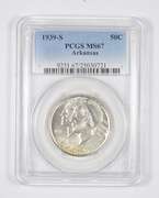 MS67 1939-S Arkansas Centennial Commemorative Half Dollar - Graded PCGS