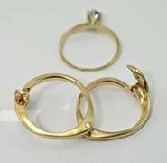 Cleverly Designed 14K Modern 2-Piece Wedding Set