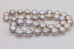 Iridescent Grey Pearl Necklace