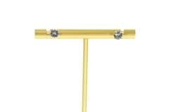 14K White Gold Classic Solitaire Round Cubic Zirconia Stud Earrings