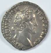 Great Antoninus Pius Roman Silver Denarius, 138-161 AD