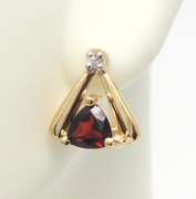 Wonderful Lot of Garnet w Diamond Accent Necklace & Earrings