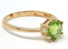 Favorite Yellow Gold Peridot Solitaire Ring