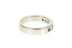14K White Gold 0.50 Ctw Sapphire Diamond Wedding Band Ring