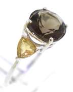 Sterling Silver Opal And Pink Saphires Ring